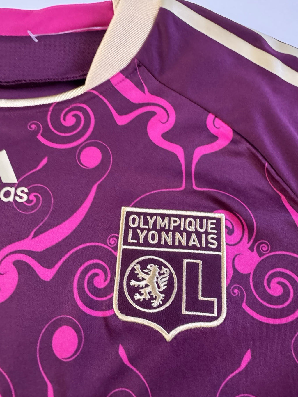 Olympique Lyon 2010 2011 Away Football Jersey Adidas FORMOTION Player Issue Sz L