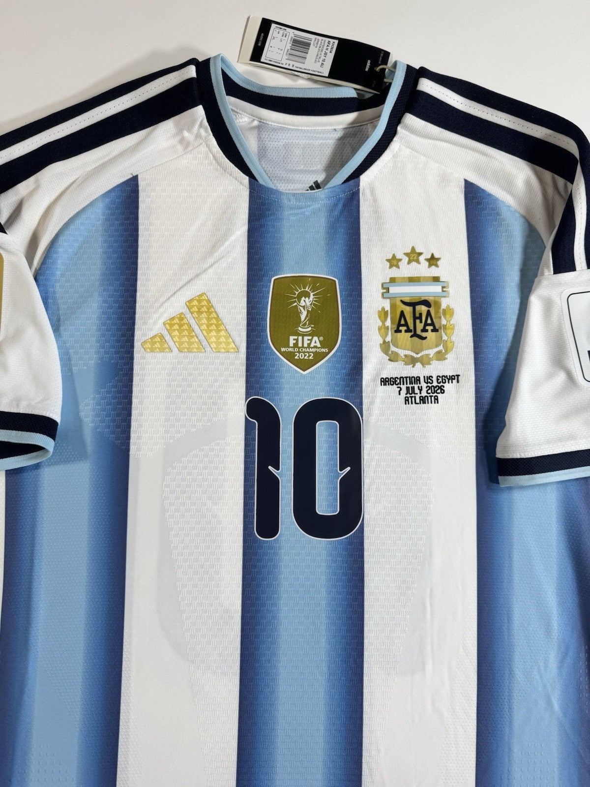 Argentina Lionel Messi Player Version Match Detail vs Egypt Jersey Size L NWT