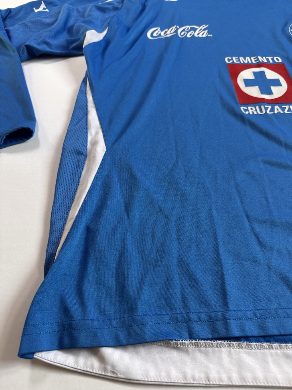 Cruz Azul 2008 09 Cristian Riveros Long Sleeve Home Football Shirt Jersey Size M