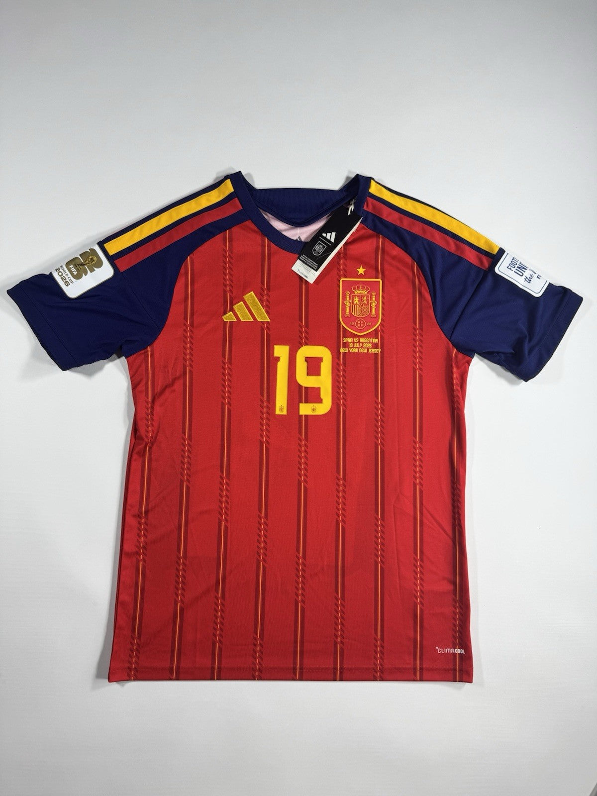 Spain 2026 World Cup Final Lamine Yamal Home Football Jersey Size M NWT Fan Vers