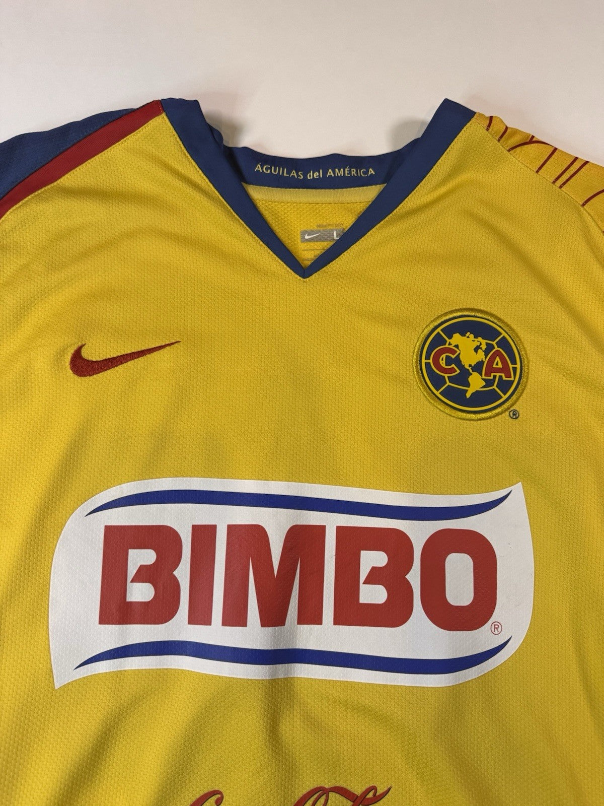 Club America 2007 2008 Cuauhtemoc Blanco Long Sleeve Home Shirt Jersey Sz L