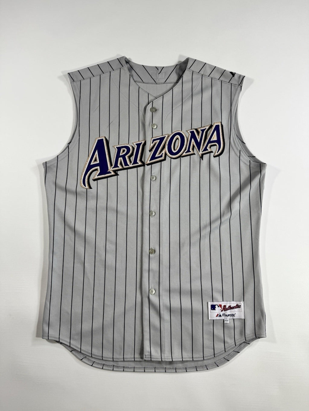 Majestic Authentic Arizona Diamondbacks MLB Authentic Jersey Size 48 Gray Navy 