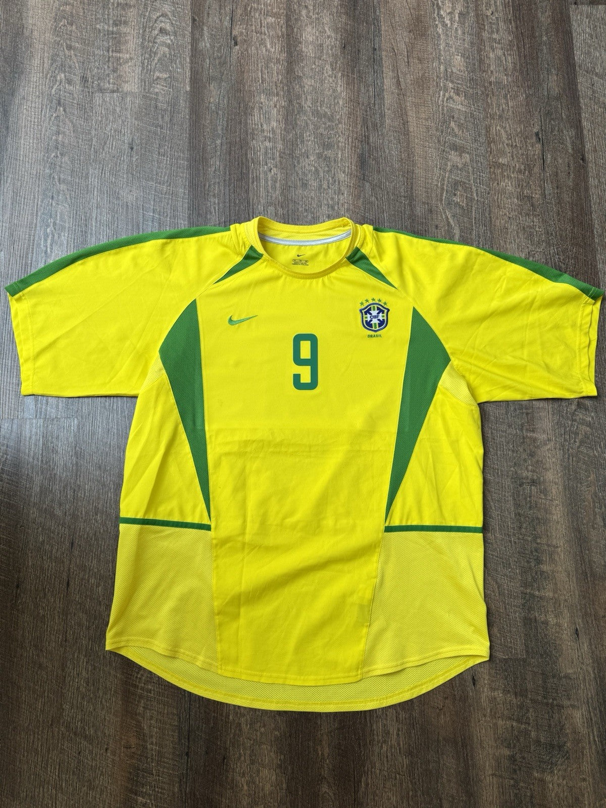 Brazil 2003 Ronaldo Nazario Home Football Shirt Jersey Size XL 