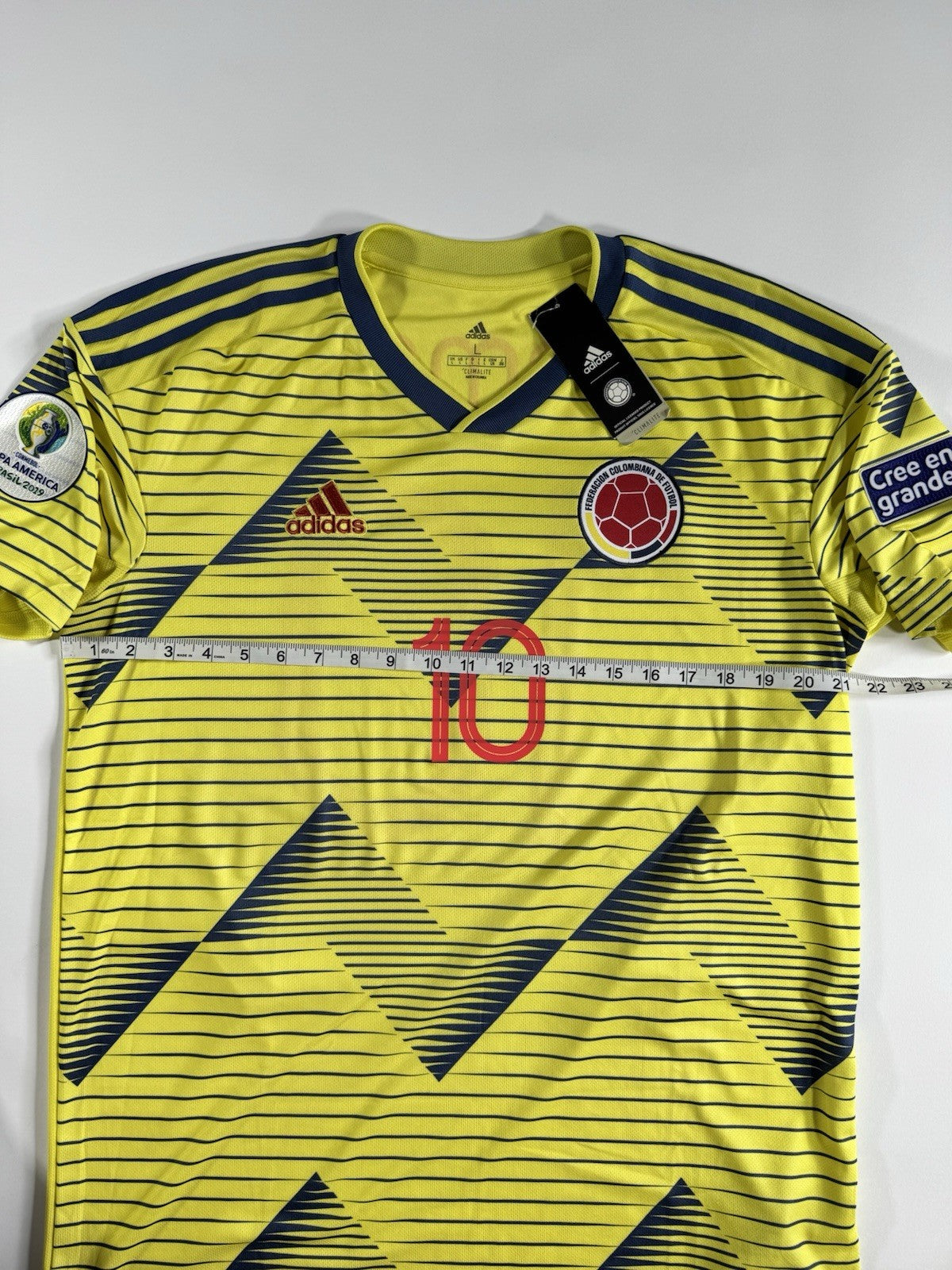 Colombia 2019 Copa America James Rodriguez Home Football Shirt Jersey Size L