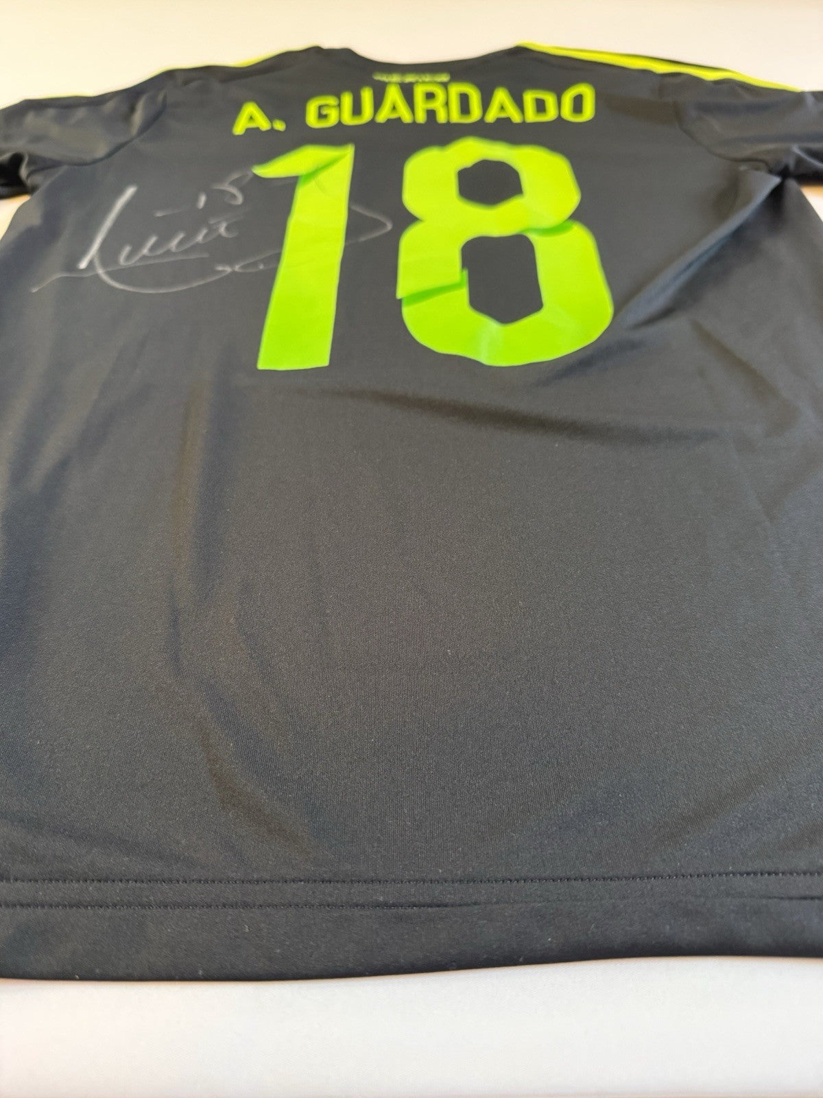 Andres Guardado Player Issue SIGNED 2015 Adidas Mexico Soccer Jersey. NO COA