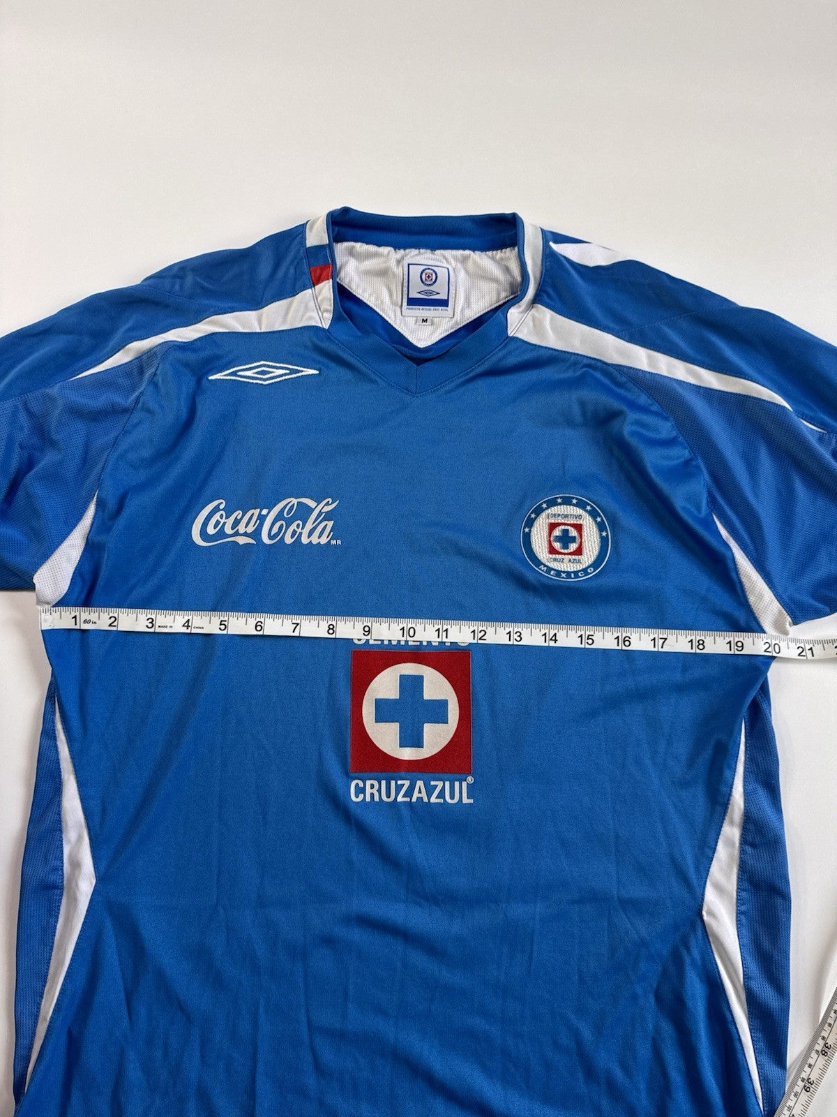 Cruz Azul 2008 09 Cristian Riveros Long Sleeve Home Football Shirt Jersey Size M