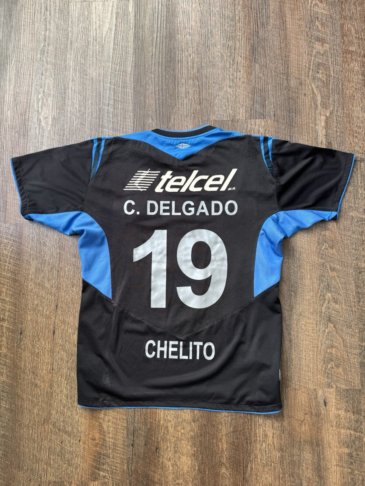 Cruz Azul 2004 2005 Third Black Jersey Cesar Chelito Delgado Size M