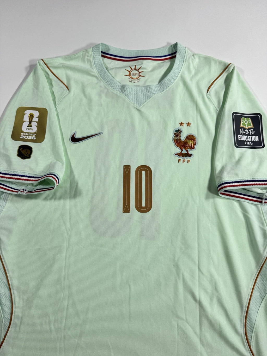 France 2026 World Cup Kylian Mbappe Fan Version WC Patches Away Jersey Size L