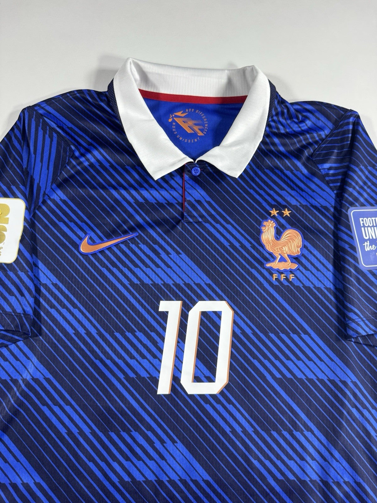 France 2026 World Cup Kylian Mbappe Fan Version WC Patches Shirt Jersey Size L