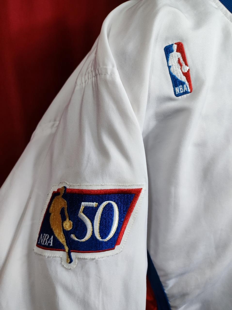 96-97 Los Angeles Clippers Warm-Up Jacket Team Issued NBA 50th Anniversary Sz 52