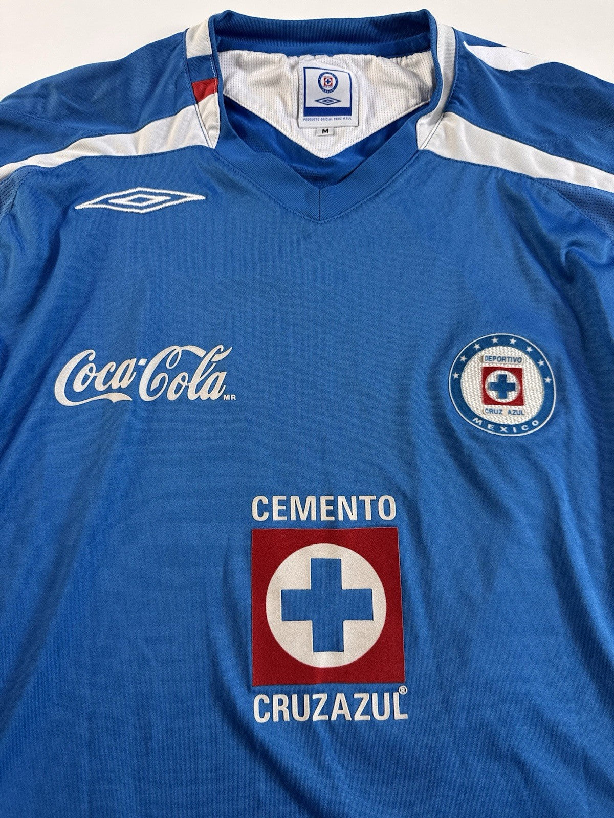 Cruz Azul 2008 09 Cristian Riveros Long Sleeve Home Football Shirt Jersey Size M