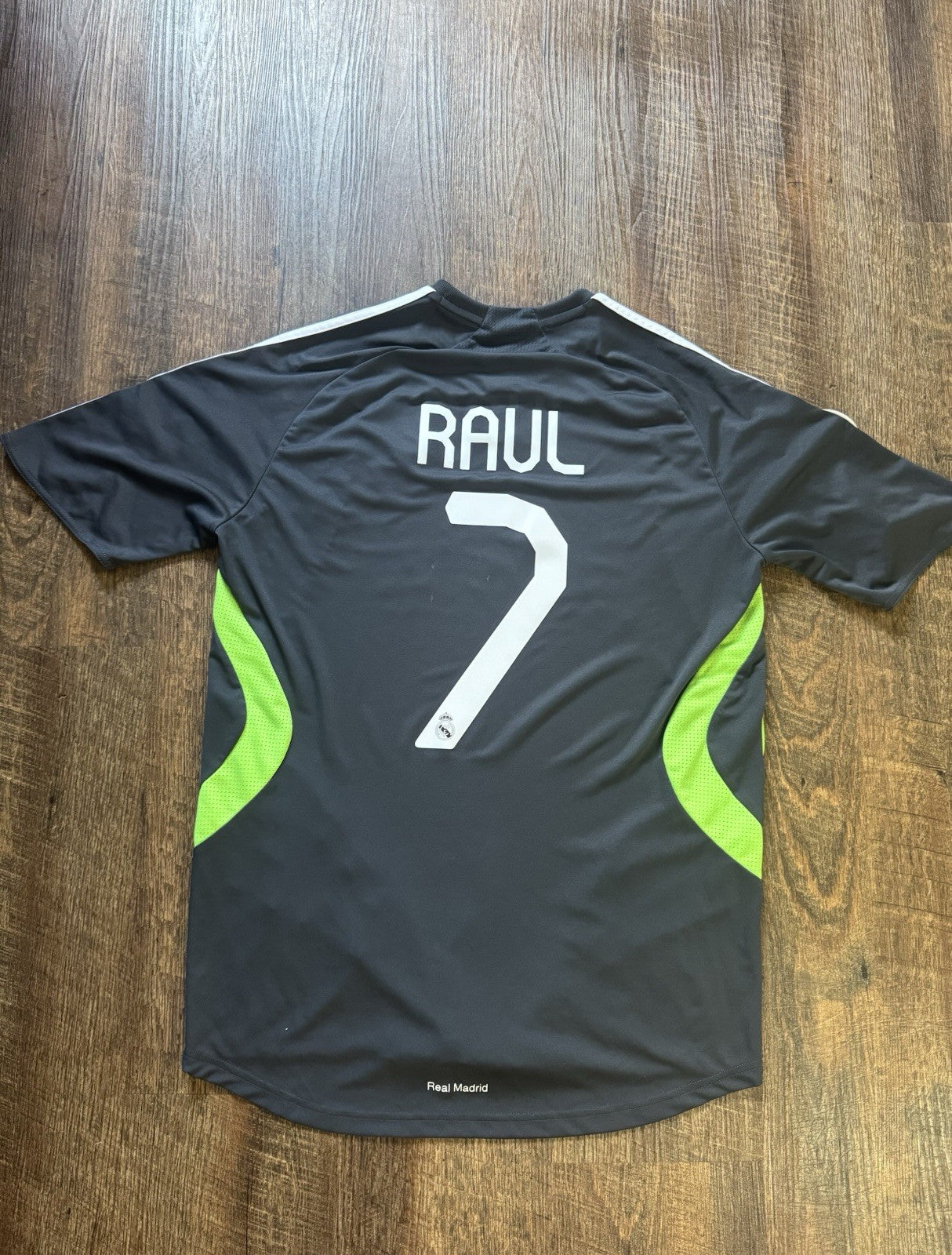 Raul Gonzalez Real Madrid 2007-08 Third Jersey M | Adidas UCL Patches R7 RAUL