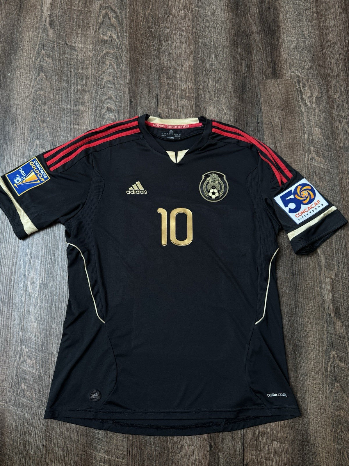 Mexico Gold Cup 2011 Giovani dos Santos Away Football Shirt Jersey Size L | Chec