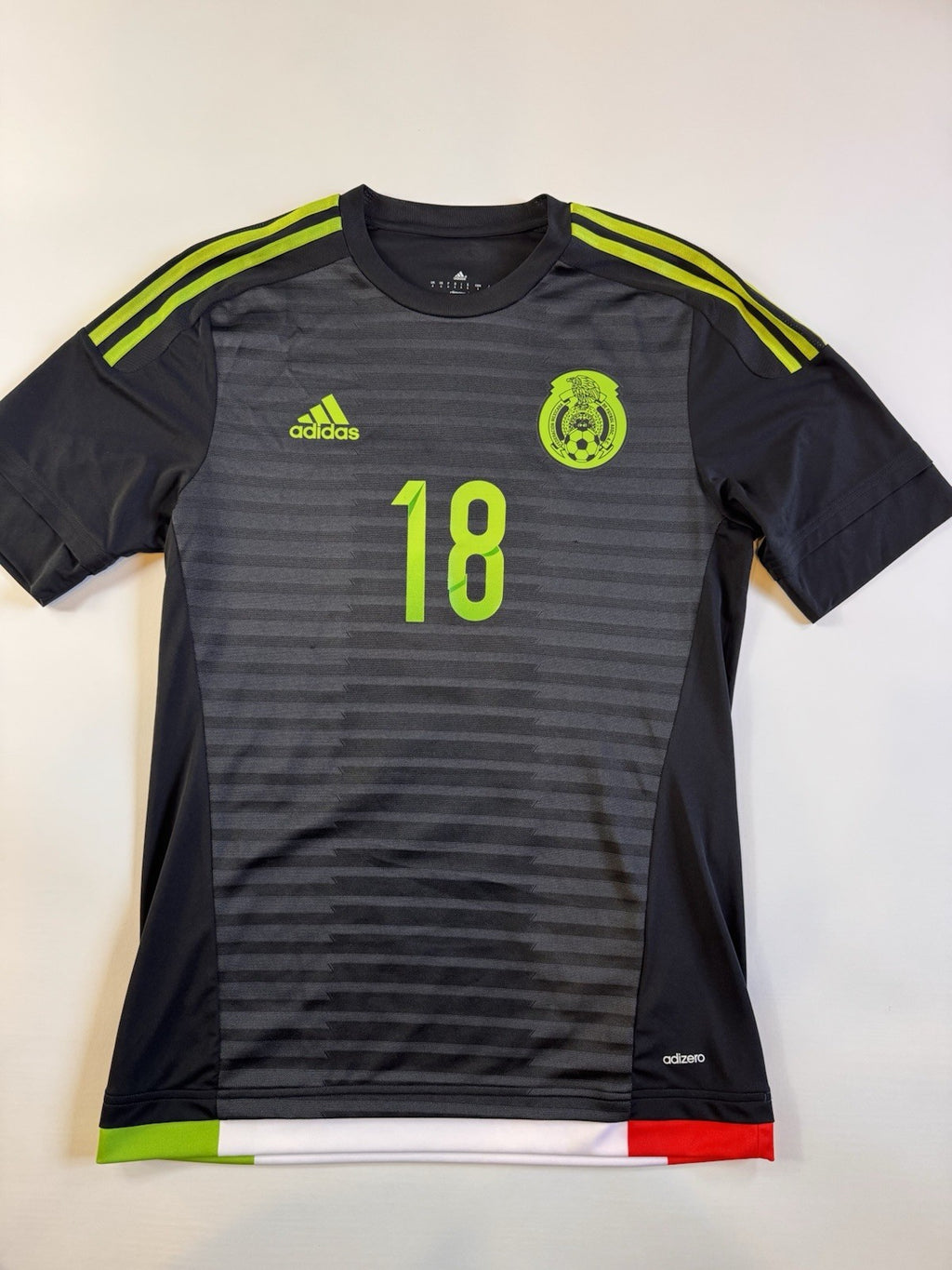 Andres Guardado Player Issue SIGNED 2015 Adidas Mexico Soccer Jersey. NO COA