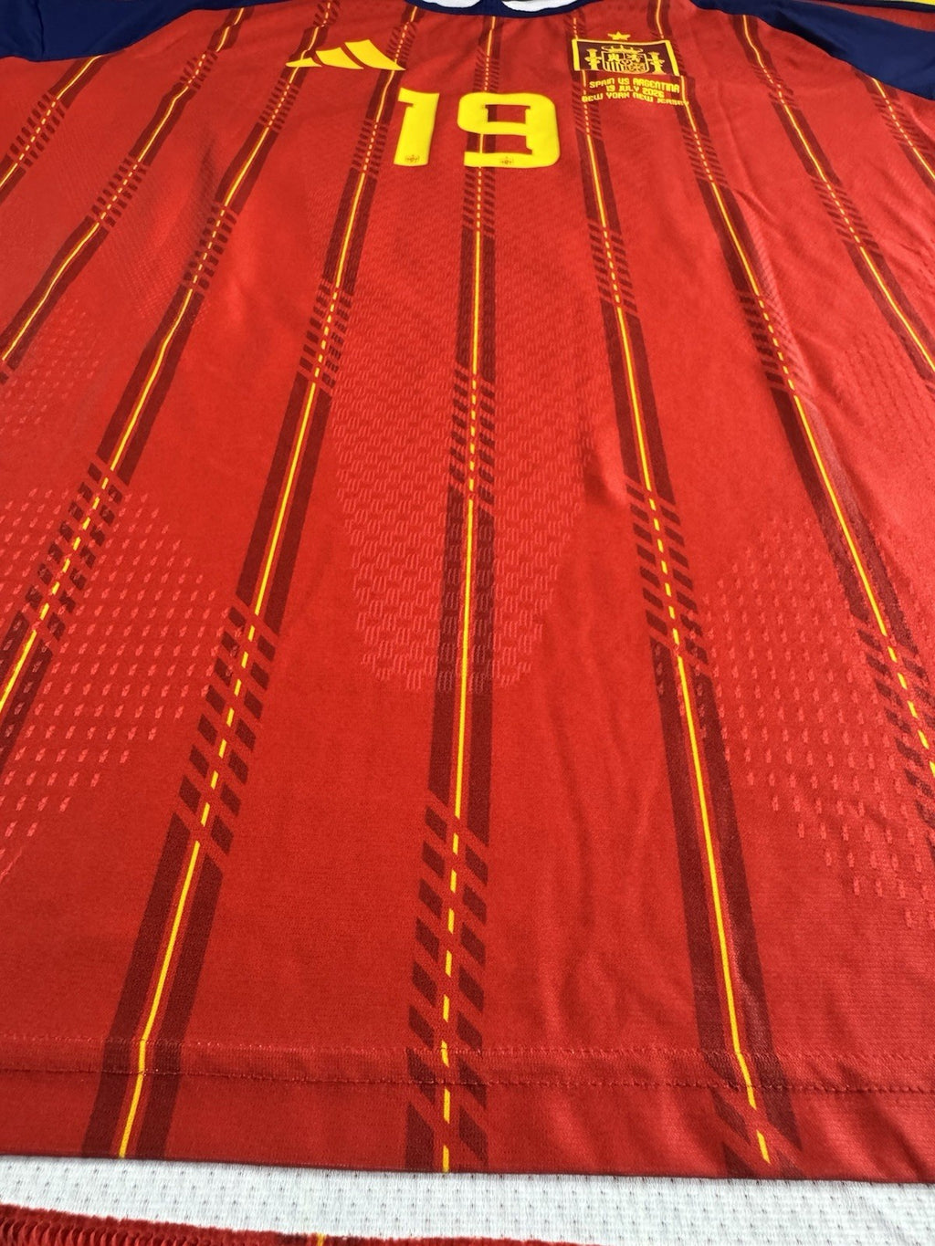 Spain 2026 World Cup Final Lamine Yamal Authentic Football Shirt Jersey Size XL 
