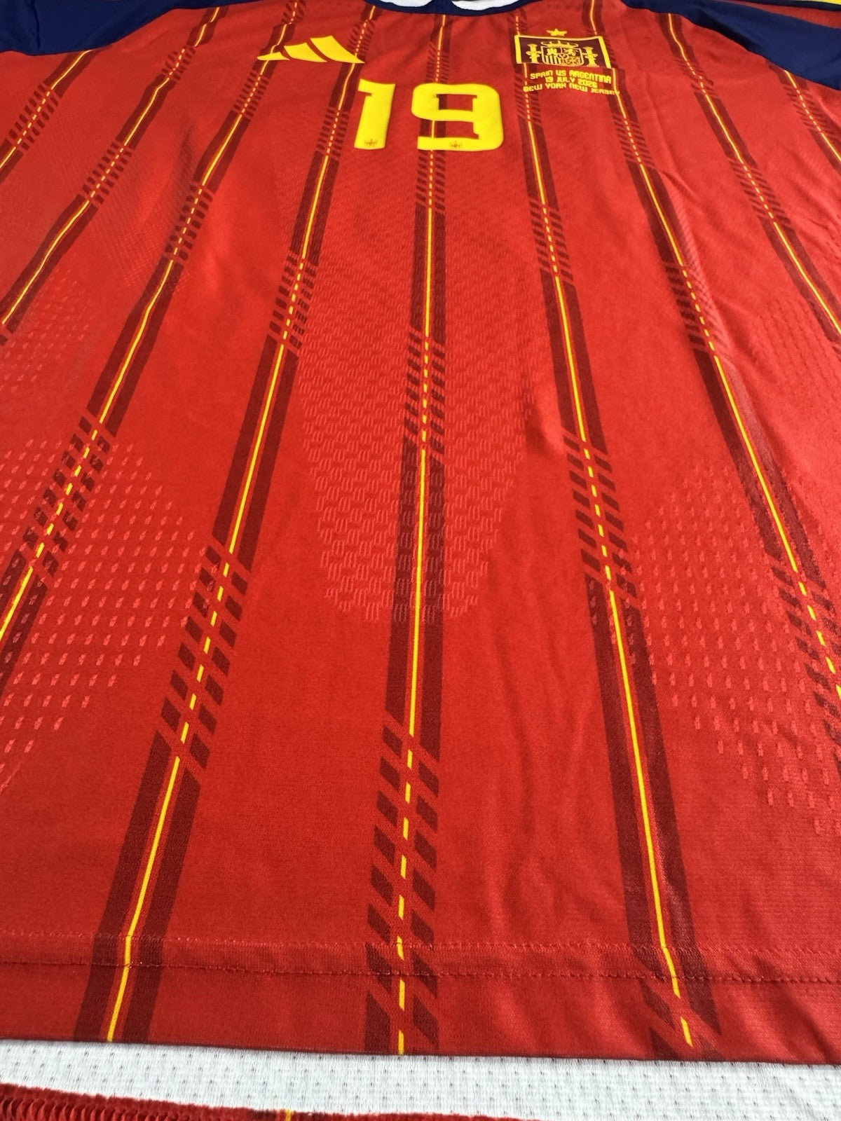 Spain 2026 World Cup Final Lamine Yamal Authentic Football Shirt Jersey Size XL 