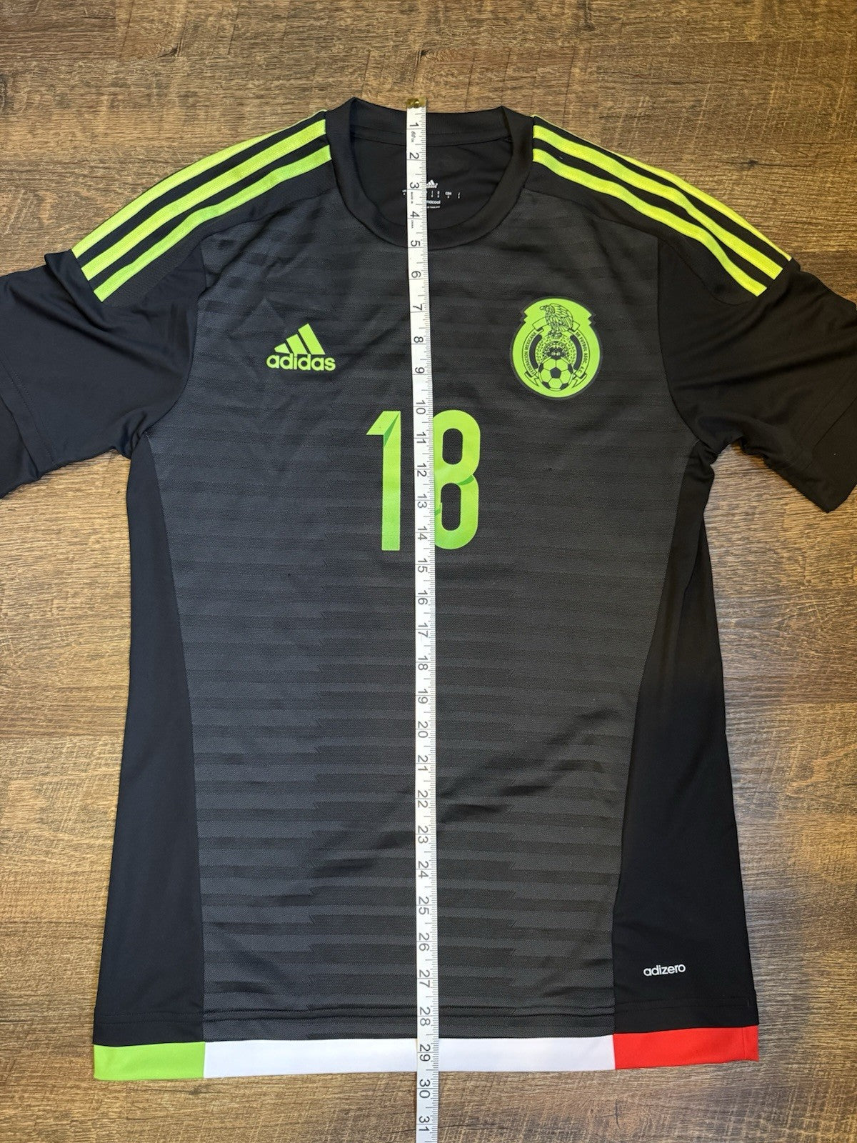 Andres Guardado UTILERIA SIGNED 2015 Adidas Mexico Home Soccer Jersey. NO COA