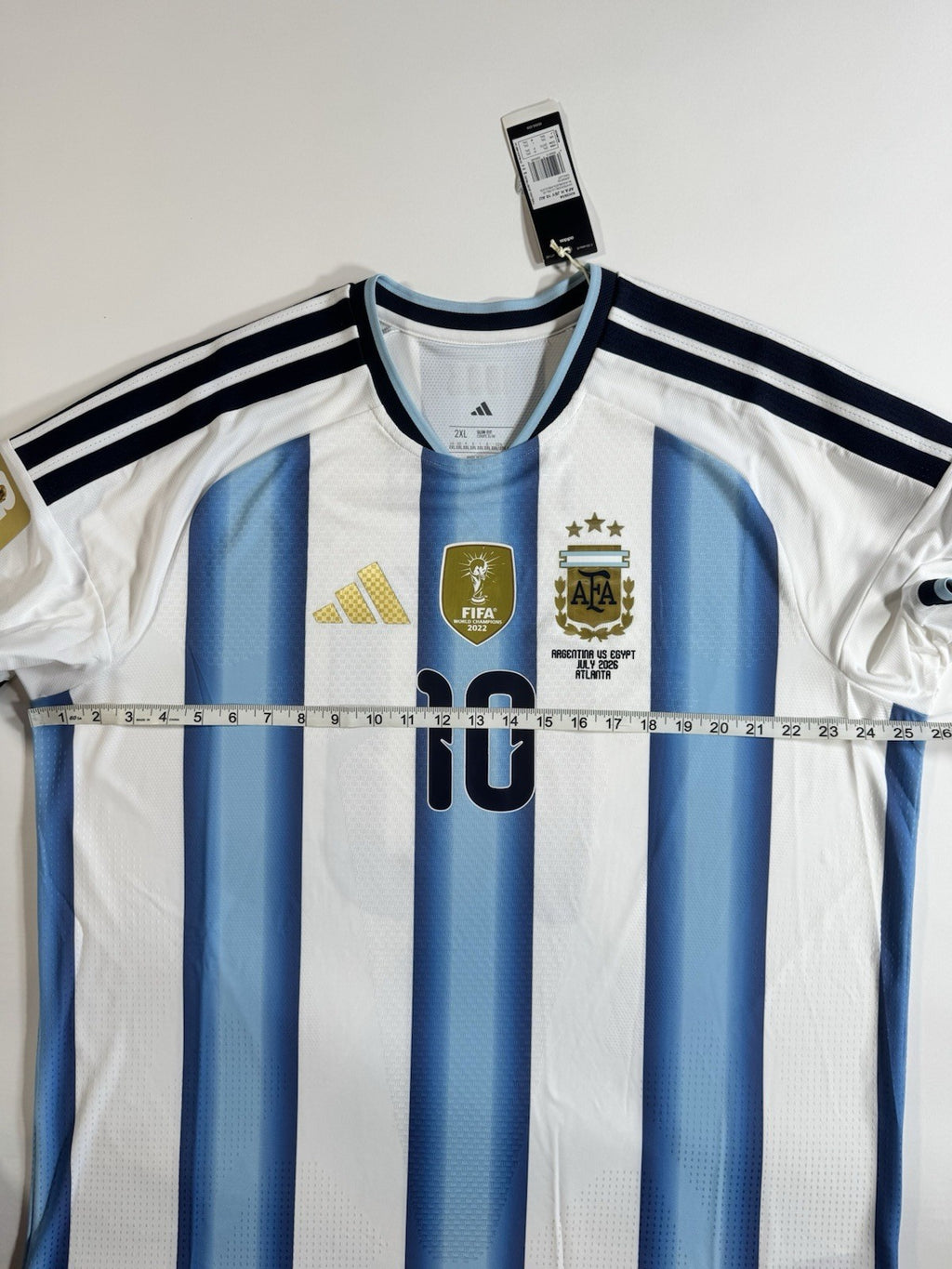 Argentina Lionel Messi Player Version Match Detail vs Egypt Jersey Size 2XL NWT