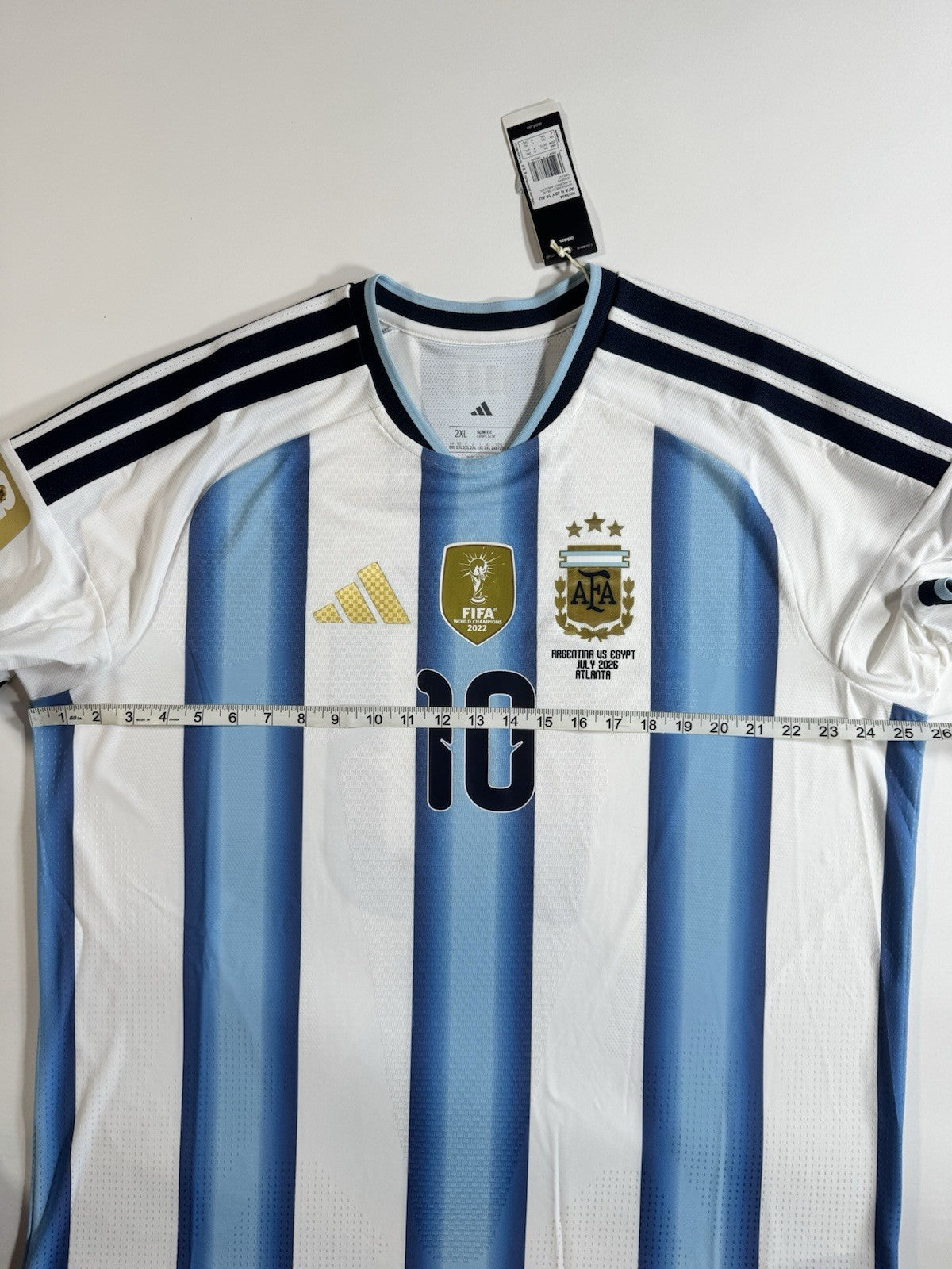 Argentina Lionel Messi Player Version Match Detail vs Egypt Jersey Size 2XL NWT