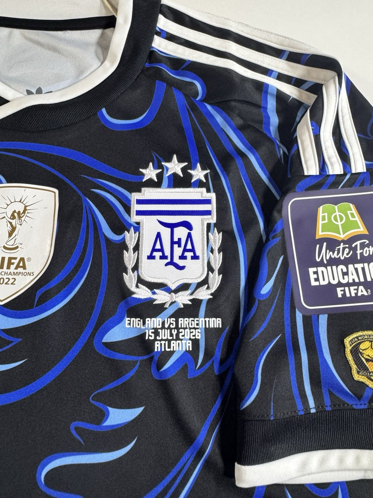 Argentina 2026 World Cup Lionel Messi Away Match Detail V England WC Patches NWT