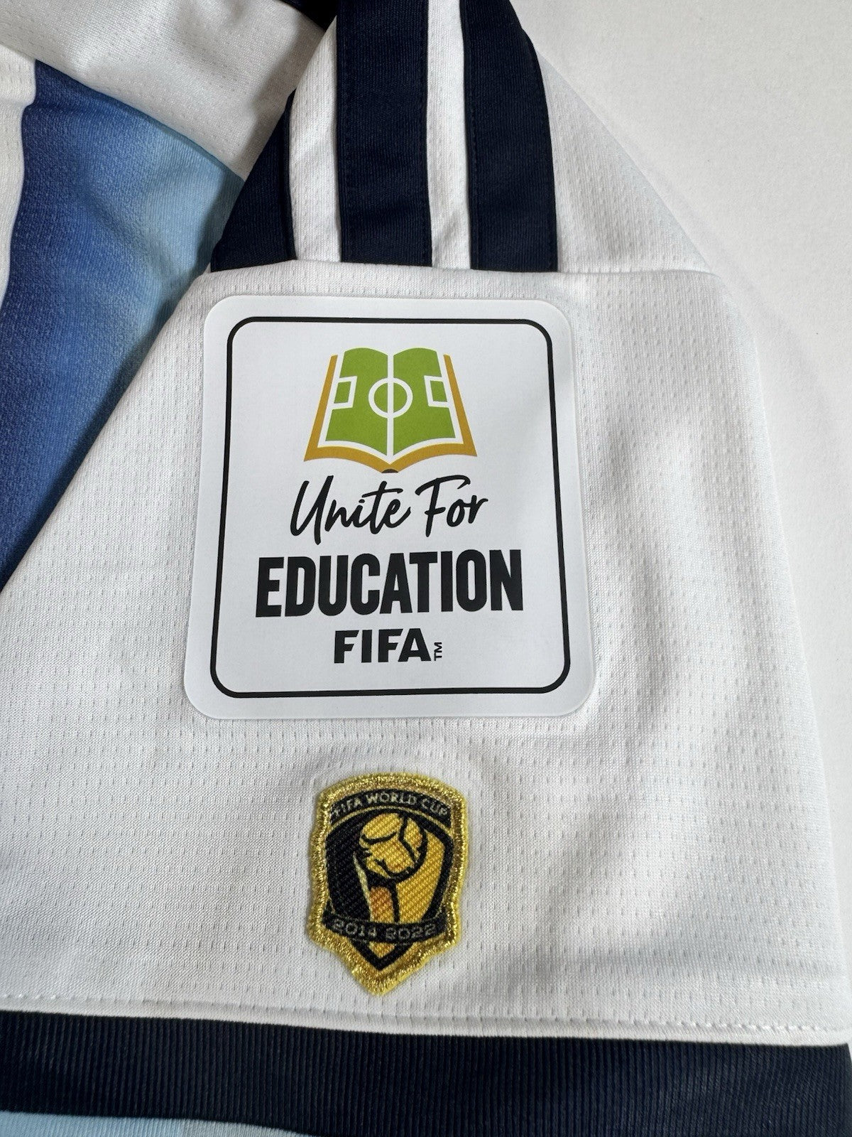 Argentina Lionel Messi FAN Version Match Detail vs Egypt Jersey Size L NWT