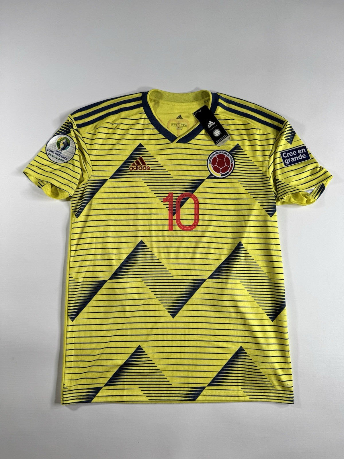 Colombia 2019 Copa America James Rodriguez Home Football Shirt Jersey Size L