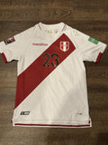 Pedro Aquino Peru FPF Jersey WC Qualifiers 2022 Player Match issued  Utileria