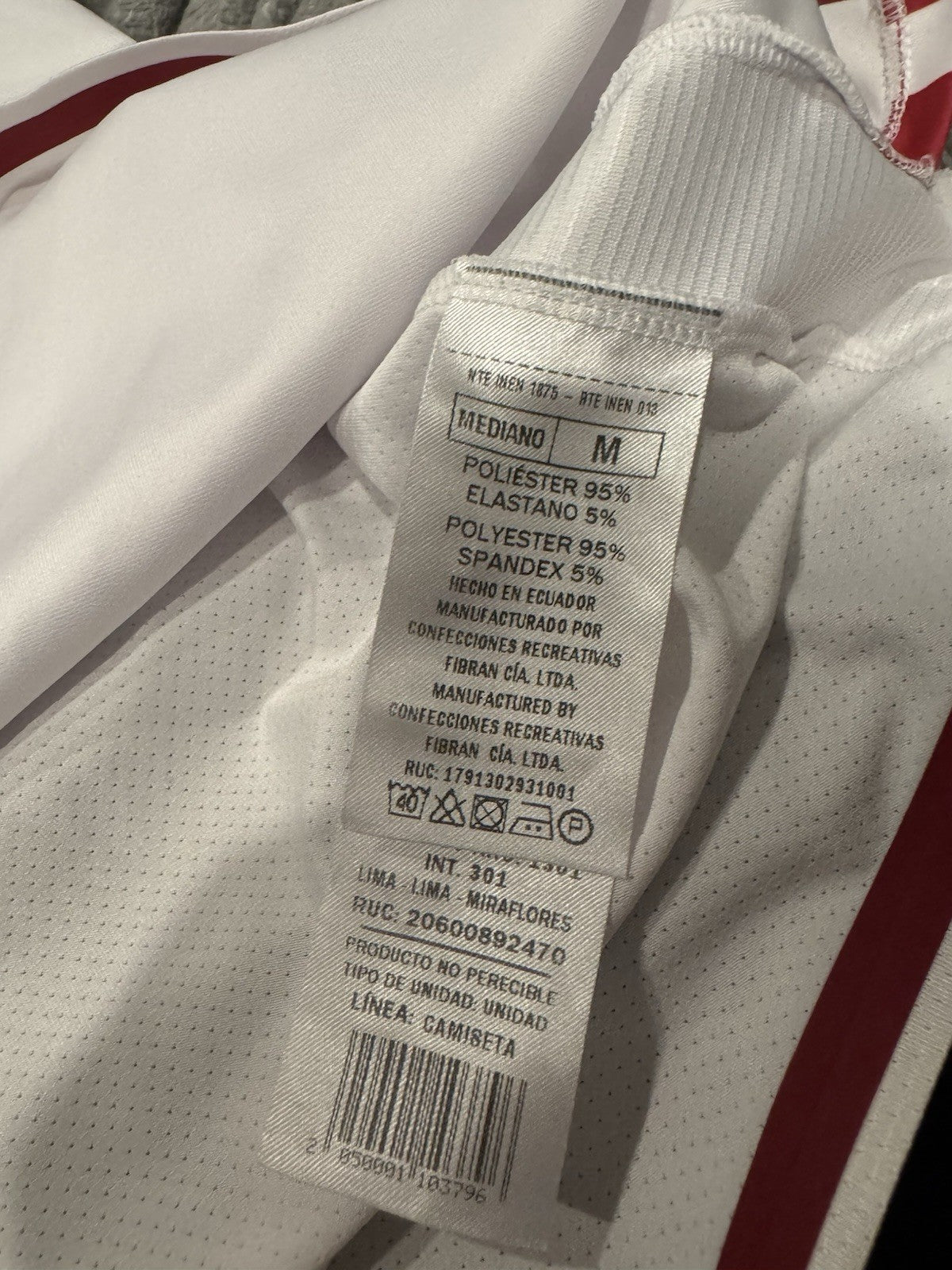 Pedro Aquino Peru FPF Jersey WC Qualifiers 2022 Player Match issued  Utileria