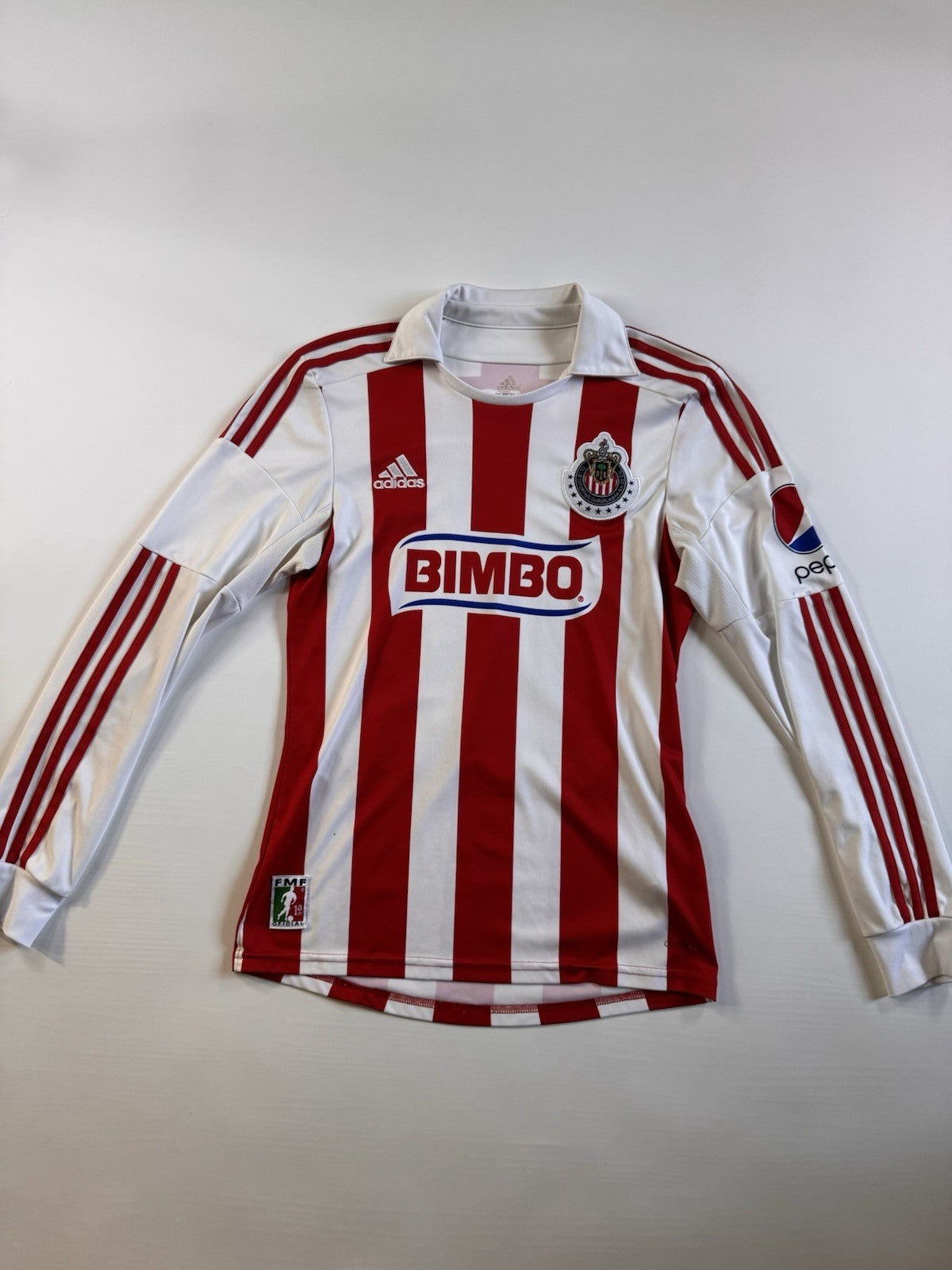 Marco Fabian Chivas Guadalajara 2012-13 Home Jersey Long Sleeve Size S Adidas