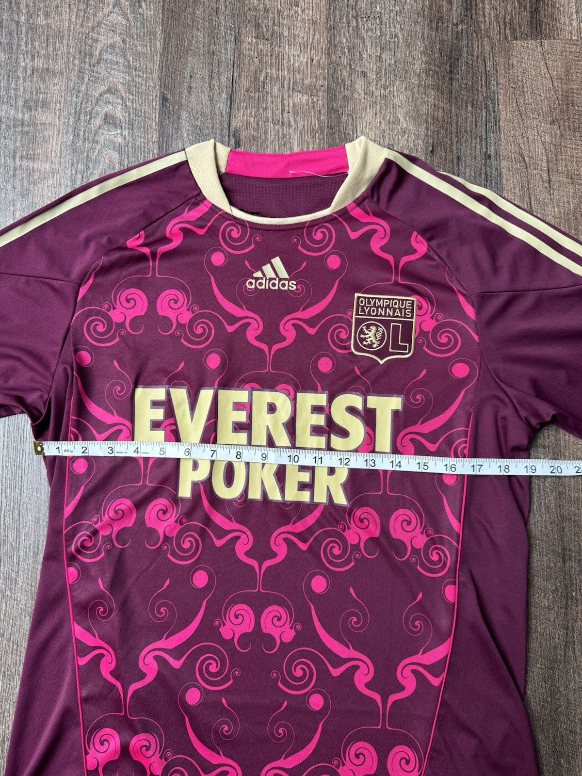 Olympique Lyon 2010 2011 Away Football Jersey Adidas FORMOTION Player Issue Sz L