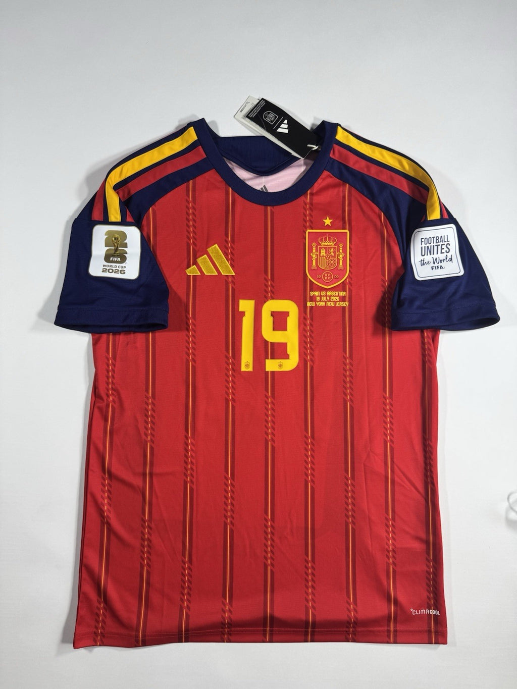 Spain 2026 World Cup Final Lamine Yamal Home Football Jersey Size M NWT Fan Vers