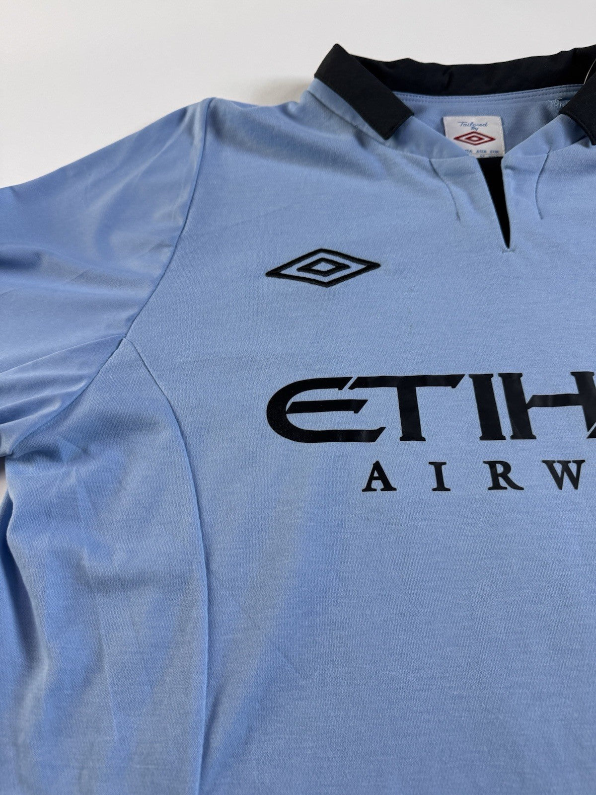 Sergio Kun Aguero Manchester City 2012 - 2013 Home Long Sleeve Jersey Sz 42 NWT