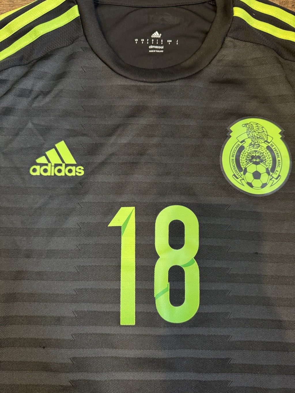 Andres Guardado UTILERIA SIGNED 2015 Adidas Mexico Home Soccer Jersey. NO COA