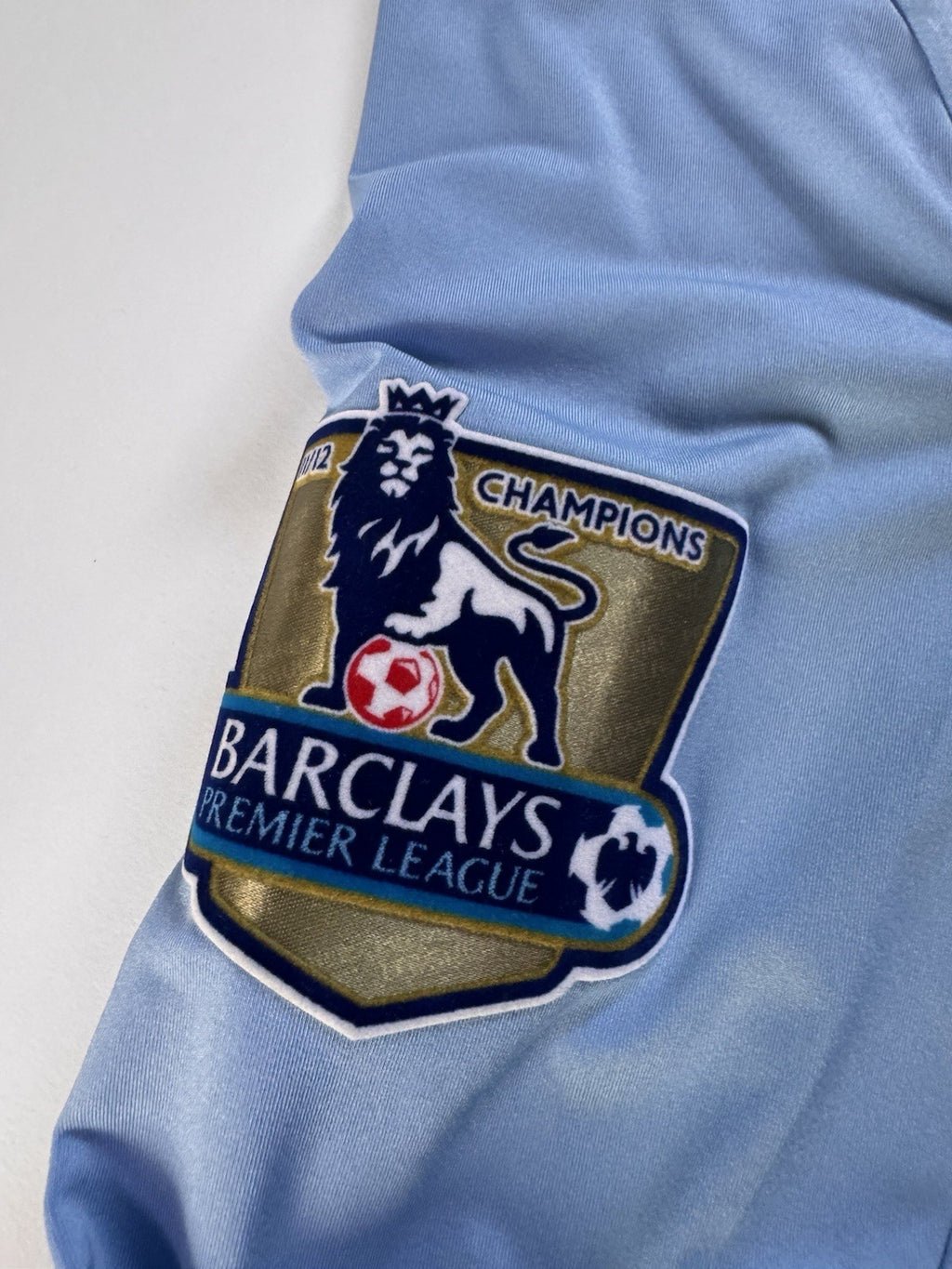 Sergio Kun Aguero Manchester City 2012 - 2013 Home Long Sleeve Jersey Sz 42 NWT