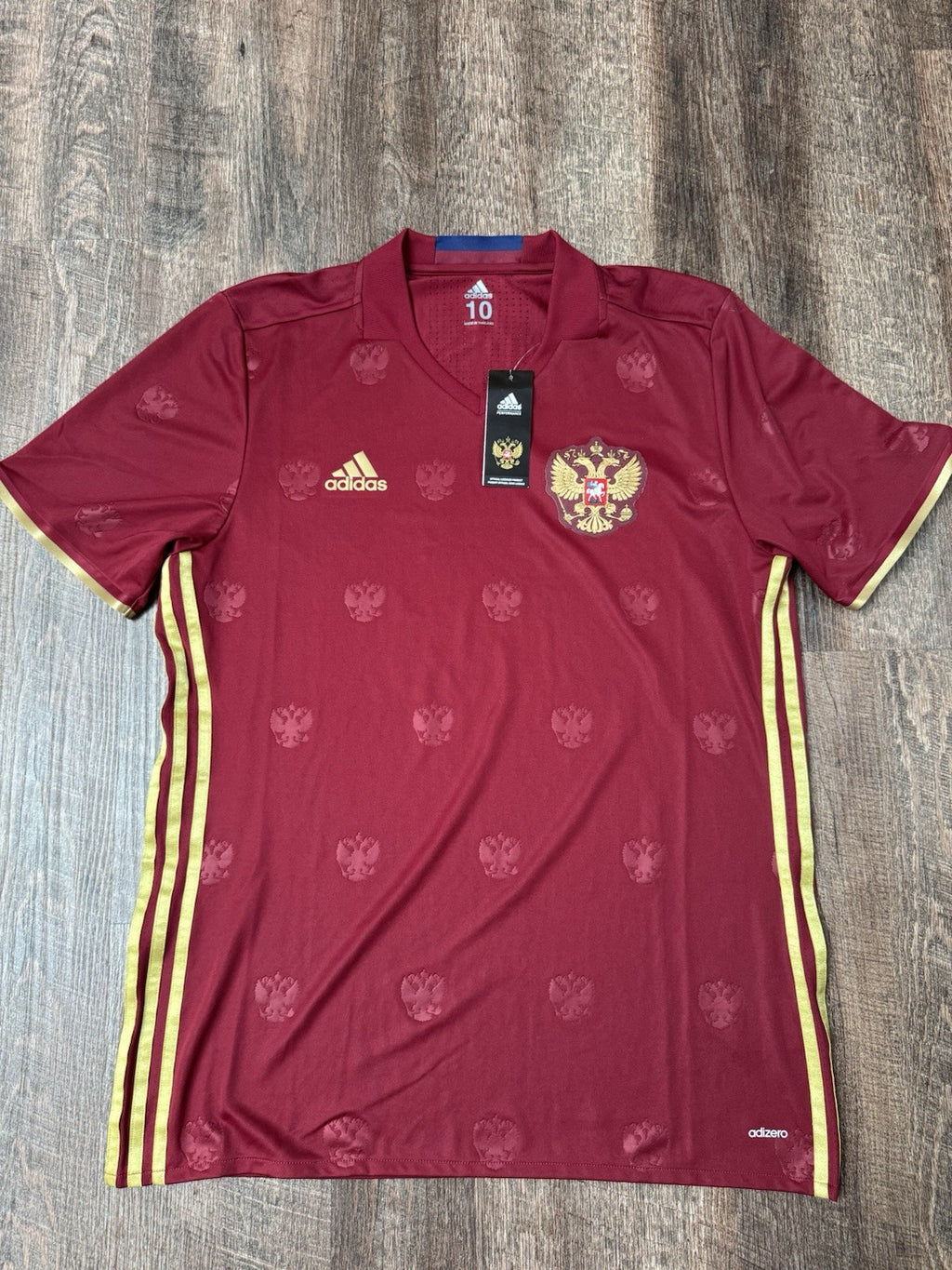 Russia National Team 2016 Player Issue Adizero Jersey Sz 10 NWT 