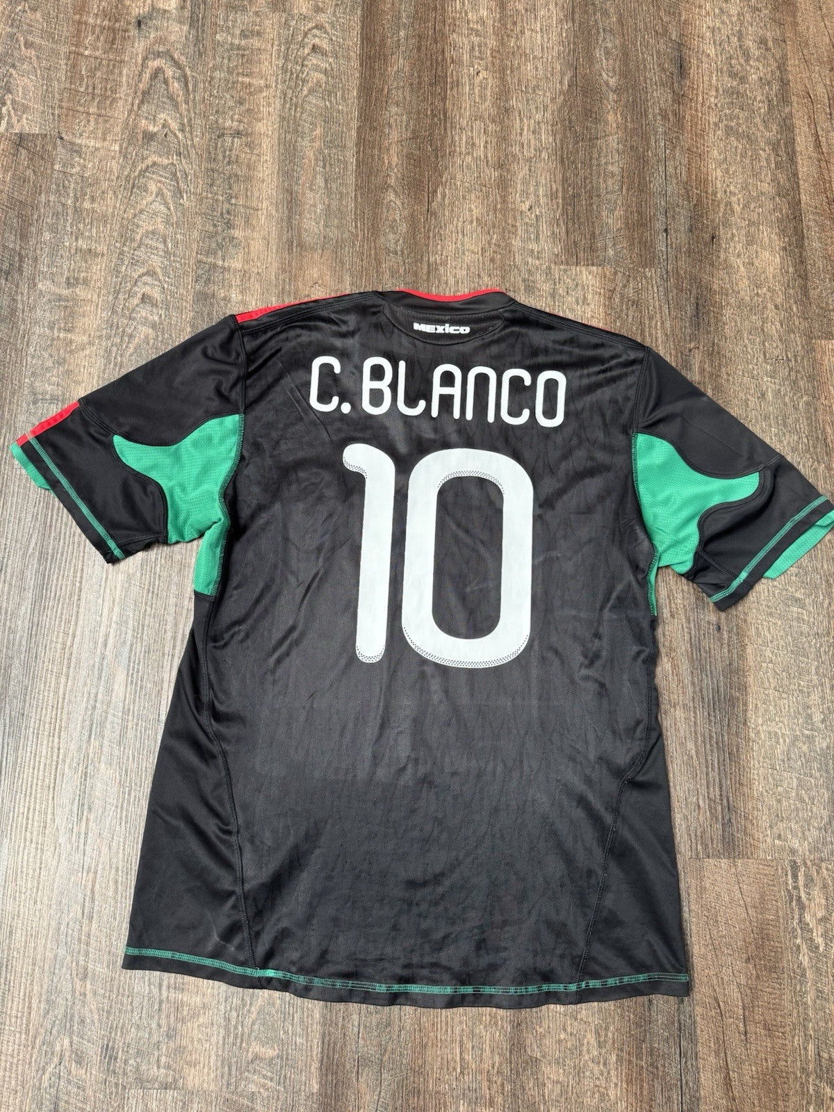 Cuauhtemoc Blanco Mexico 2010 Away Jersey Sz L | World Cup South Africa 2010