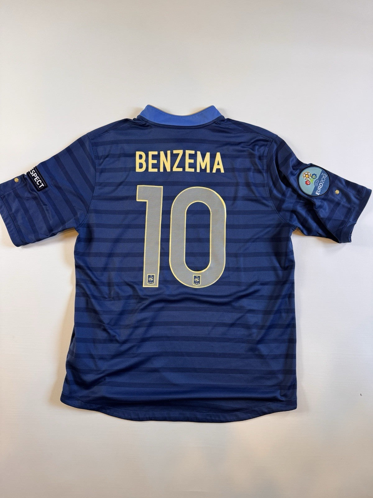France Euro 2012 Karim Benzema Home Football Shirt Jersey Size L