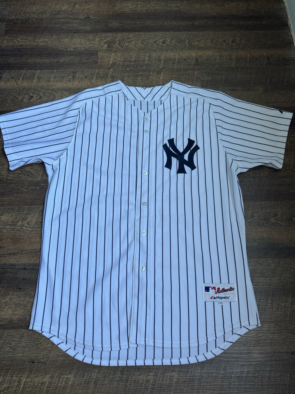 Derek Jeter New York Yankees #2 Home Majestic Authentic Jersey Size 52