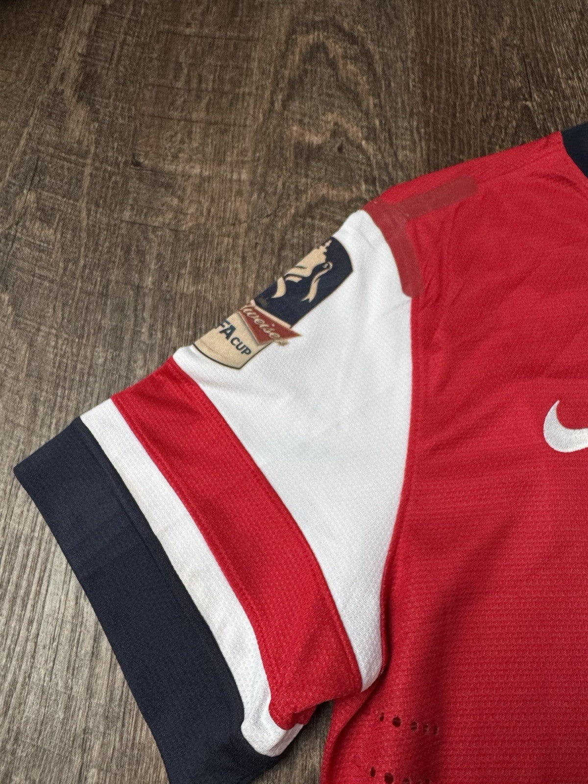 Lukas Podolski Arsenal 2014 Player Issue Jersey Sz L | FA CUP FINAL Patches