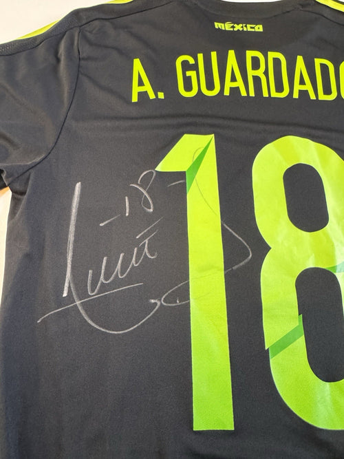 Andres Guardado Player Issue SIGNED 2015 Adidas Mexico Soccer Jersey. NO COA