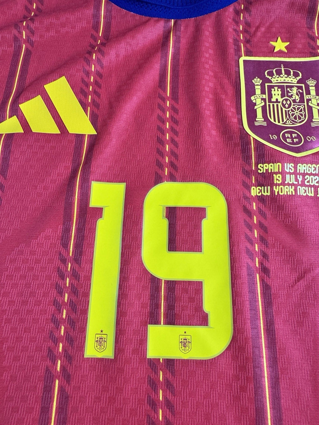Spain 2026 World Cup Final Lamine Yamal Authentic Football Shirt Jersey Size XL 