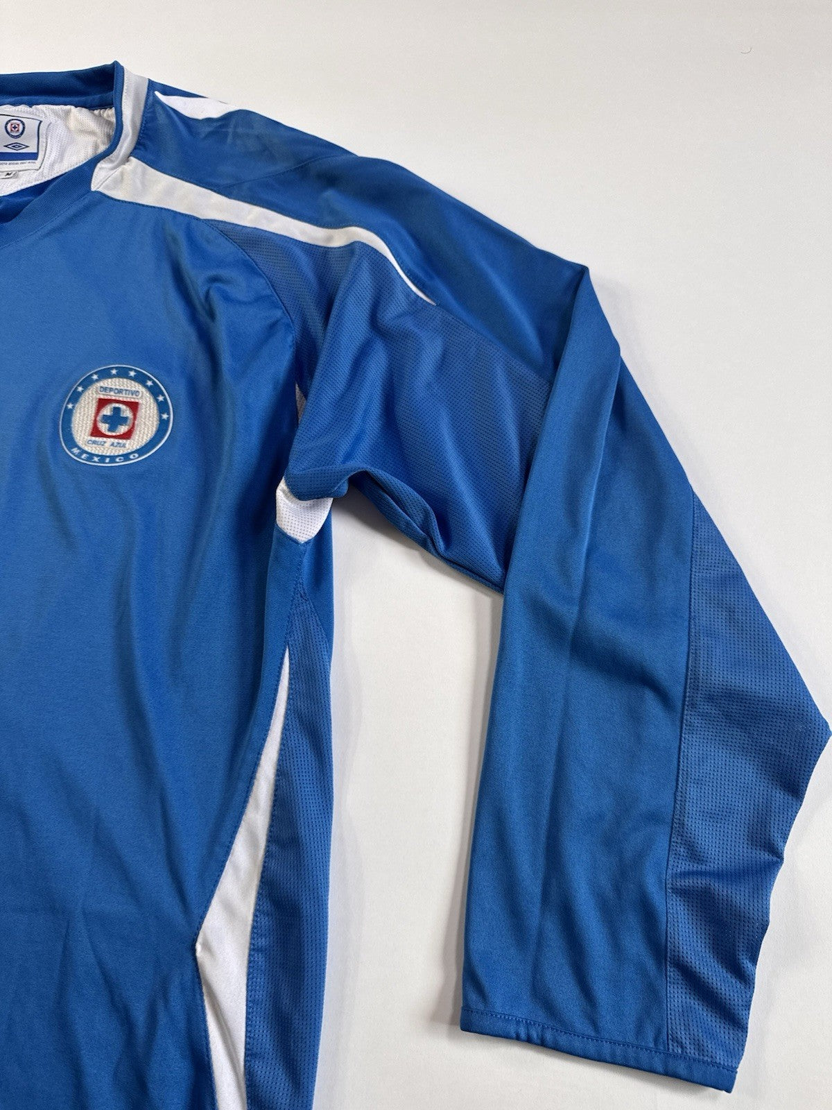 Cruz Azul 2008 09 Cristian Riveros Long Sleeve Home Football Shirt Jersey Size M