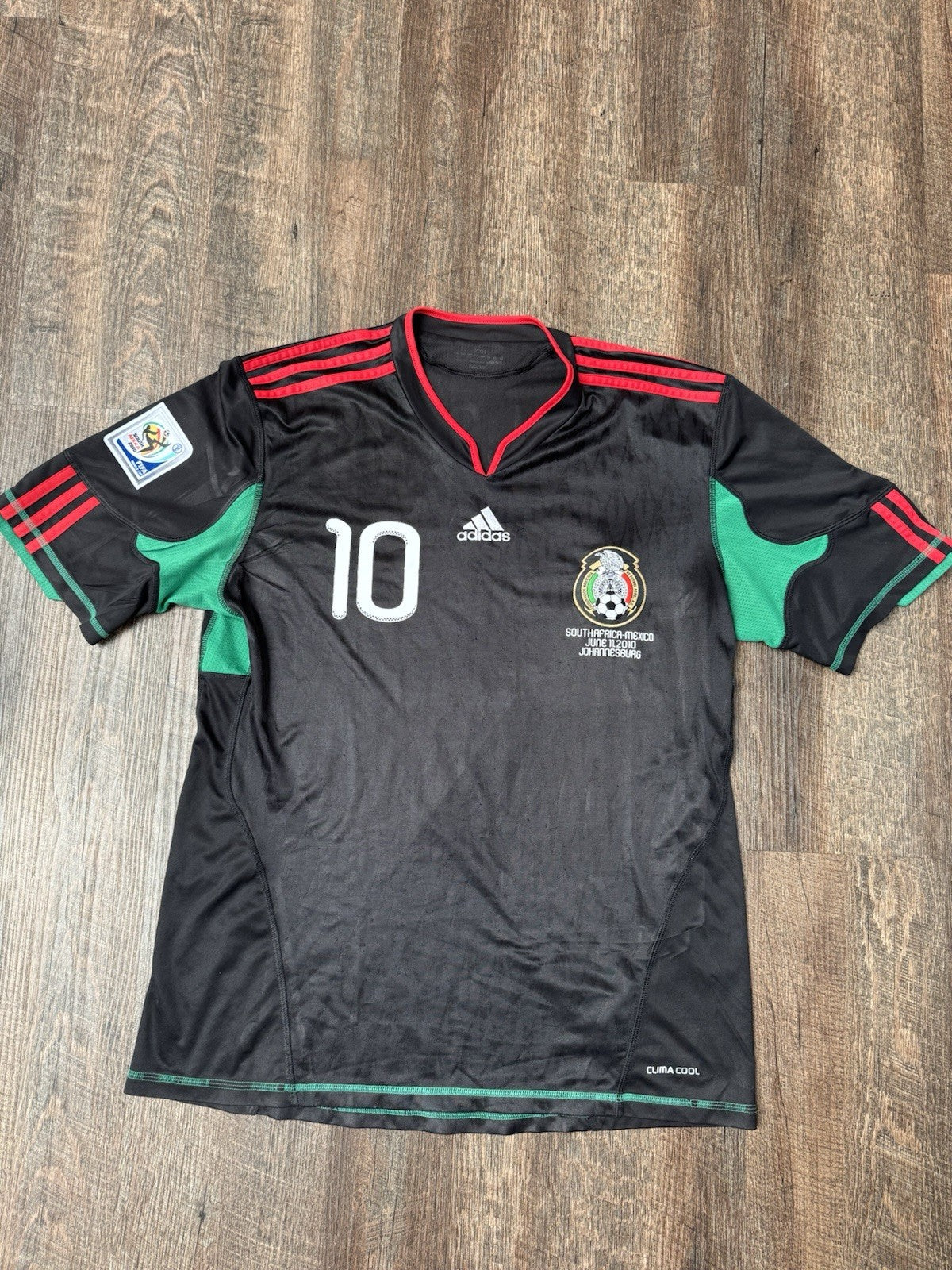 Cuauhtemoc Blanco Mexico 2010 Away Jersey Sz L | World Cup South Africa 2010