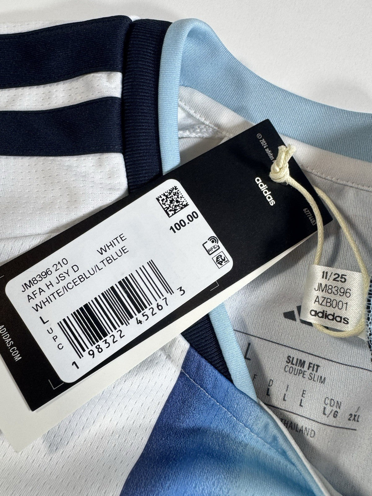 Argentina Lionel Messi FAN Version Match Detail vs Egypt Jersey Size L NWT