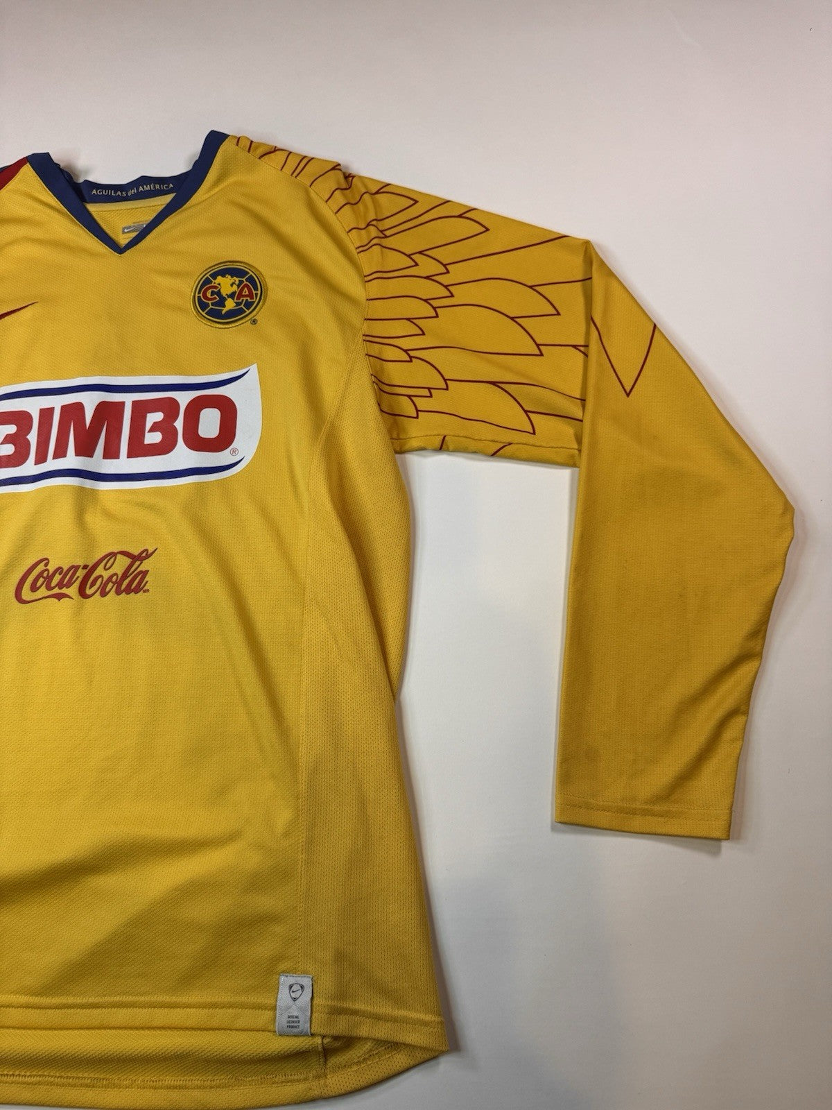 Club America 2007 2008 Cuauhtemoc Blanco Long Sleeve Home Shirt Jersey Sz L